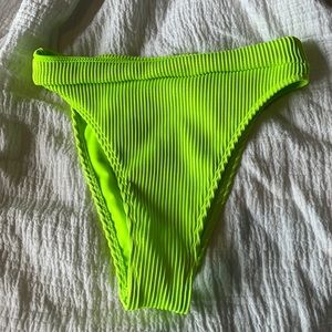 Hollister High Waisted Neon Green bikini bottoms